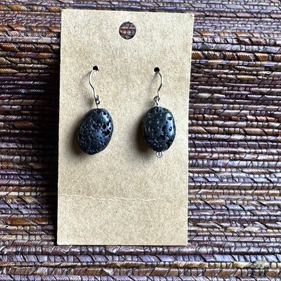 BOGO FREE LAVA ROCKNATURAL GEM EARRINGS - Picture 3 of 4